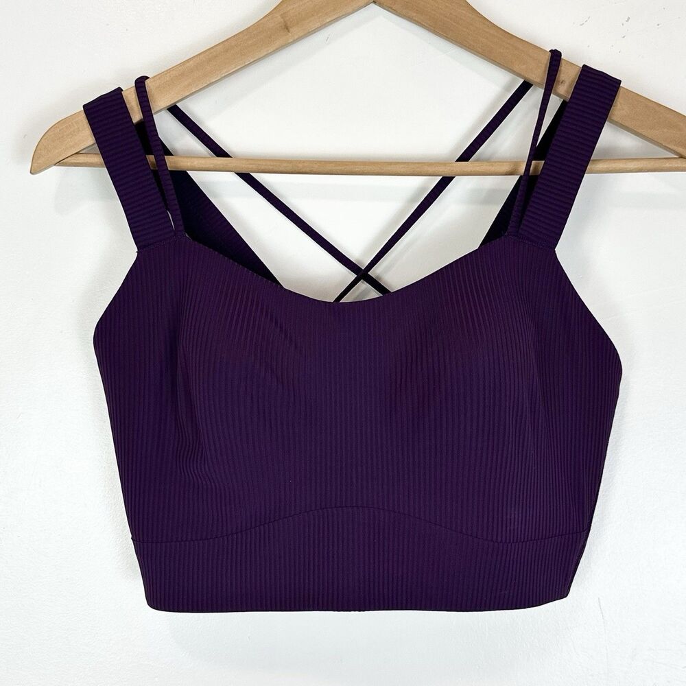 Lululemon Like a Cloud Ribbed Longline Bra D/DD Magenta NWT Rare Yoga Pilates 8